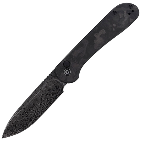 Nóż CIVIVI Button Lock Elementum Marble Carbon Fiber Black, Black Damascus (C2103DS-3)