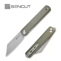Sencut - Nóż składany Bronte Green Micarta, Gray Stonewashed 9Cr18MoV (SA08B)