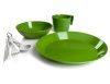 Zestaw naczyń biwakowych - GSI Cascadian 1 Person Table Set - Green