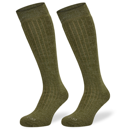 Comodo - Skarpety SMD długie z wełną - khaki