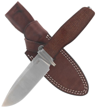 Nóż LionSteel Acha Natural Burlap Micarta, Satin Niolox by Molletta (AH BLN)