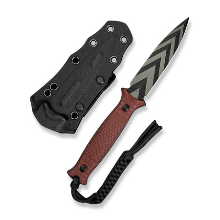 Nóż Civivi Perfrico Burgundy G10, Black / Gray Striped 14C28N (C23026-3)