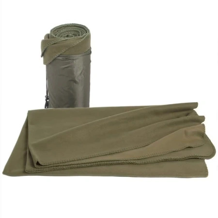 Koc polarowy z pokrowcem - Mil-Tec Fleece Blanket - Oliwkowy