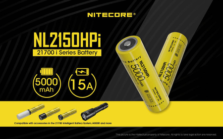Akumulator Nitecore 21700 5000mAh NL2150HPI
