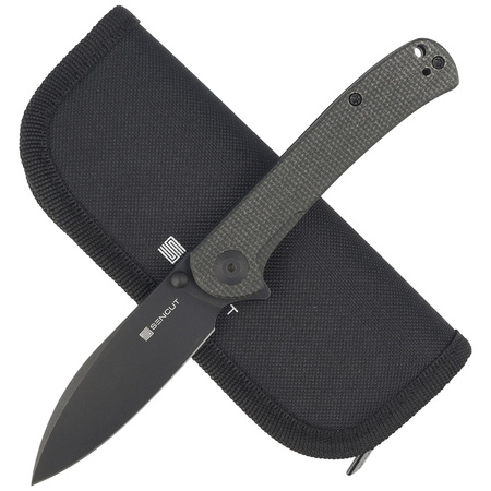 Nóż składany Sencut Scepter Dark Green Micarta, Black Stonewashed 9Cr18MoV (SA03G)