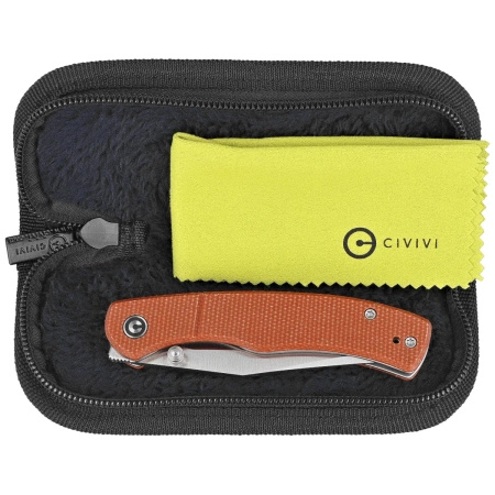 Nóż składany Civivi Clingman Brown Canvas Micarta, Black Stonewashed Nitro-V by Taylor Martin Best Damn EDC (C23065-3)