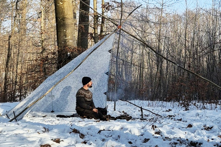 Płachta biwakowa - Tarp 3x3 - DD Hammocks - Winter MC