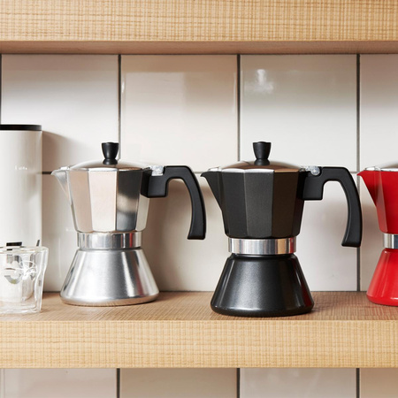 Leopold Vienna - Kawiarka włoska Tivoli 6 cups - srebrna