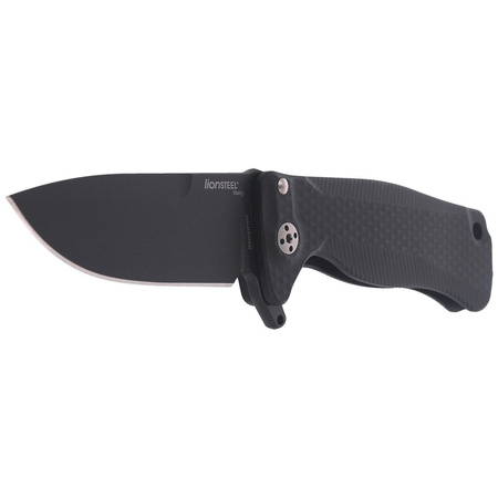 Nóż składany LionSteel SR Flipper Aluminum Black / Black Blade (SR22A BB)