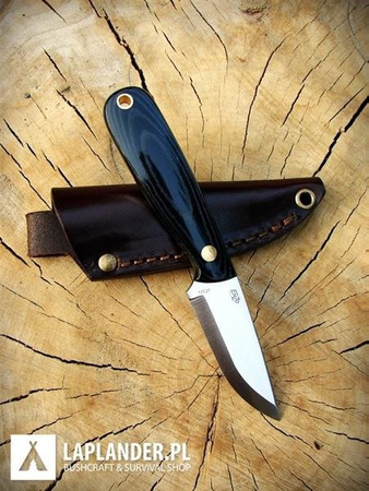 Nóż Brisa Necker 70 Scandi - Black Micarta - Skórzana pochwa