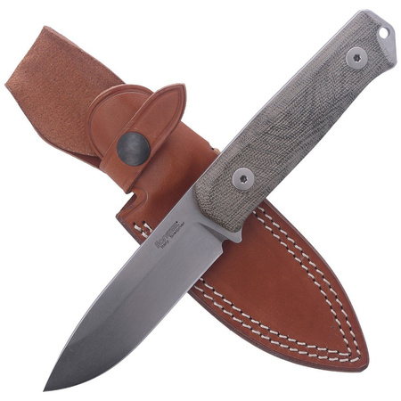 Nóż LionSteel Bushcraft Green Canvas / Stone Washed (B41 CVG)