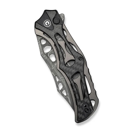 Nóż składany Civivi Biophase Gray Aluminium / Black G10, Damascus (C23083C-DS1)