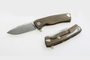 Nóż składany LionSteel ROK Titanium Bronze, Satin Blade (ROK B)