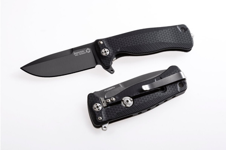 Nóż składany LionSteel SR Flipper Aluminum Black / Black Blade (SR22A BB)
