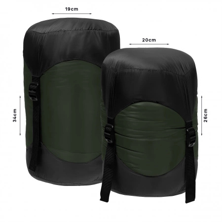 Alpinus - Śpiwór Ultralight Pro 1000 dla leworęcznych - zielony