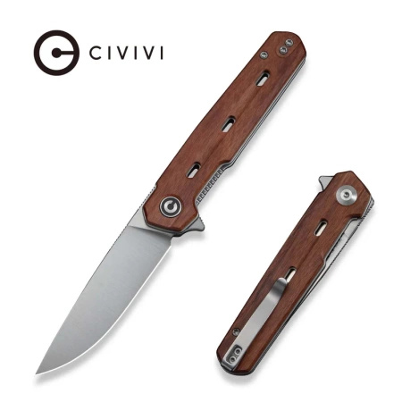 Nóż składany Civivi Navo Guibourtia Wood, Satin Nitro-V by Ostap Hel (C25015B-1)