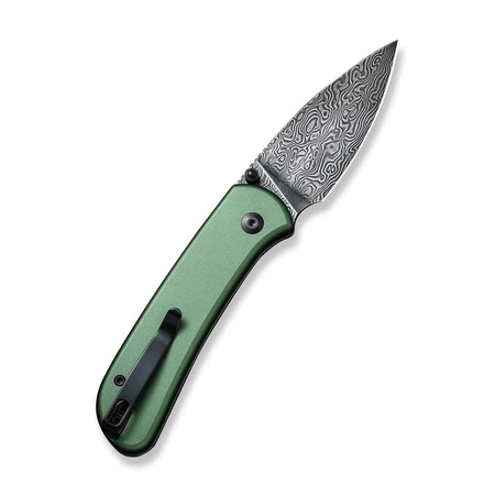 Nóż Civivi Qubit Green Aluminum, Black Damascus (C22030E-DS1)