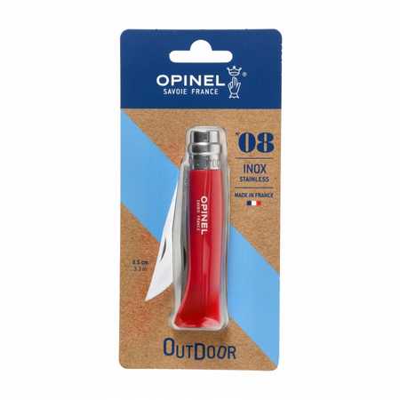 Nóż składany Opinel 8 Inox Origins czerwony