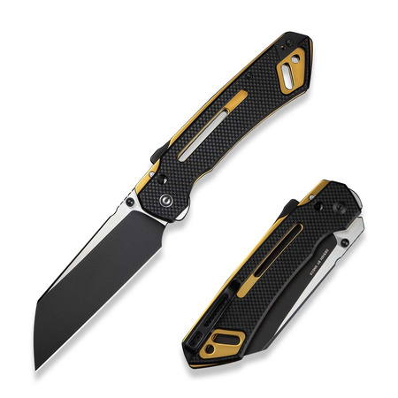 Nóż składany Civivi Buster FG Black Coarse G10, Black Stonewashed/Satin Nitro-V by Snecx Tan (C24052-1)