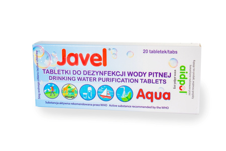 Tabletki do uzdatniania odkażania wody + torebka JAVEL AQUA 20 szt.