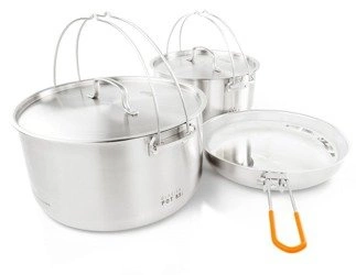 Zestaw do gotowania - GSI Outdoors Glacier Stainless Troop Cookset