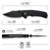 Nóż składany Civivi Vexillum Black G10, Black Stonewashed Nitro-V (C23003D-1)