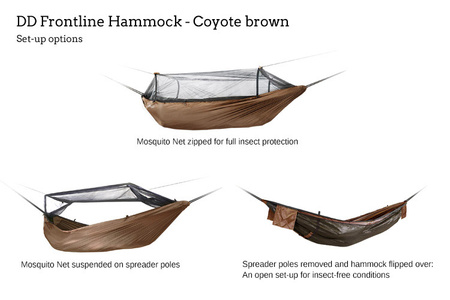 Hamak DD Hammocks Frontline - Coyot Brown