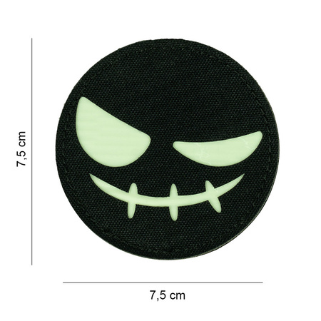 101INC - Naszywka świecąca - Laser Cut Patch Face evil smiley glow