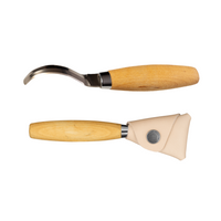 MORAKNIV - Nóż łyżkowy Mora Hook Knife 163 Double Edge (S) ze skórzaną pochwą