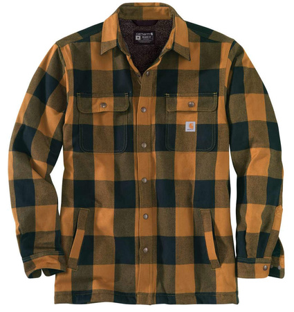 Carhartt  - Koszula Kurtka Hubbard Sherpa Lined Shirt Jac - Musztardowa