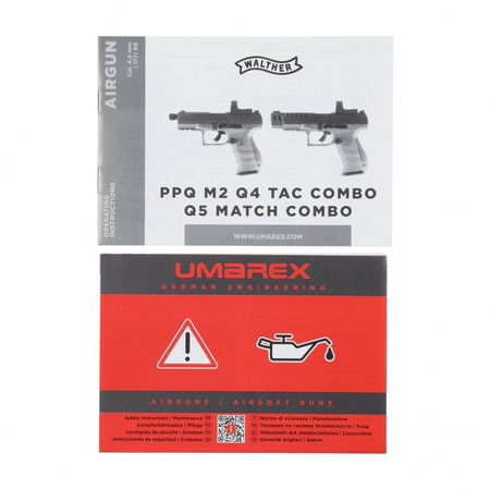 Walther - Pistolet wiatrówka PPQ M2 Q4 TAC Combo 4,6" SET 4,5 mm
