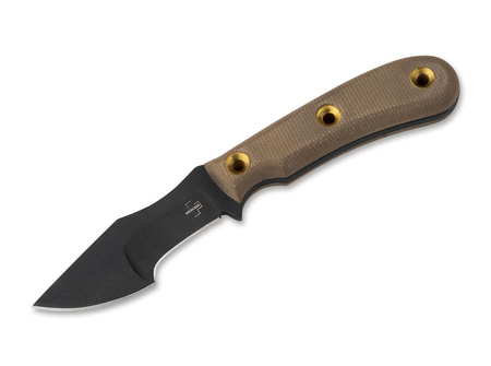Böker Plus - Nóż Micro Tracker Brown Micarta, Black 1095 by Dave Wenger (02BO076)