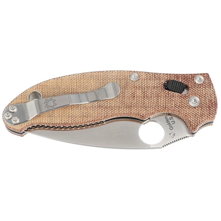 Nóż składany Spyderco Manix 2 Brown Canvas Micarta, Satin CPM Cru-Wear by Eric Glesser (C101MPCW2)