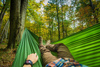 Hamak Lesovik Bystry z zawieszeniem SNEKA - Treetop Green