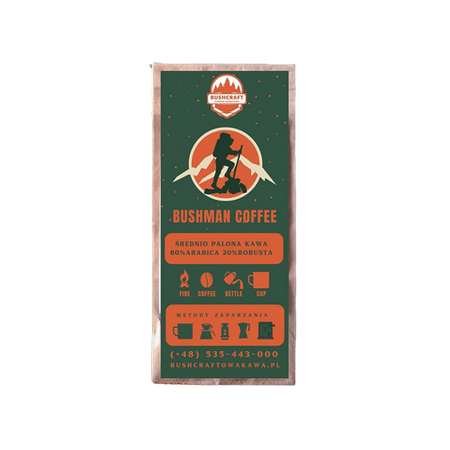 Bushcraft Coffee Roasters - Kawa mielona Bushman Coffee - 250g