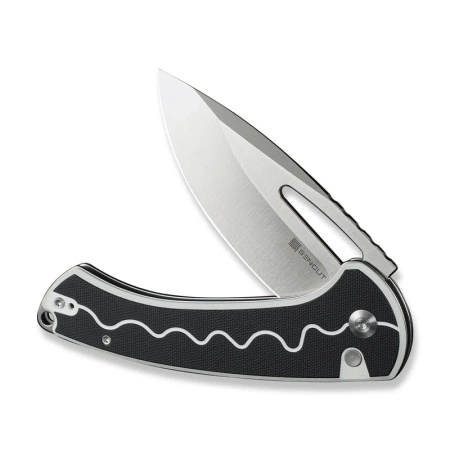 Nóż składany Sencut Squiggy White/Black G10, Satin 9Cr18MoV (S24082A-1)