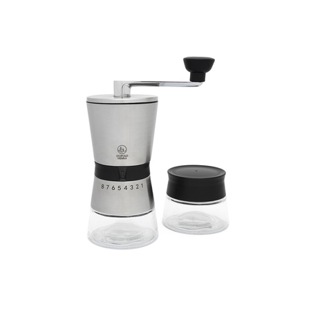 Leopold Vienna - Młynek do kawy ręczny Bologna - zestaw - srebrny