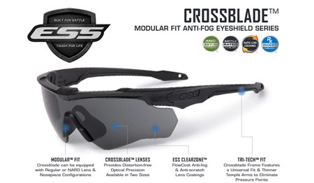 ESS - Okulary Balistyczne Crossblade One Smoke Gray - Przyciemniany - EE9032-08