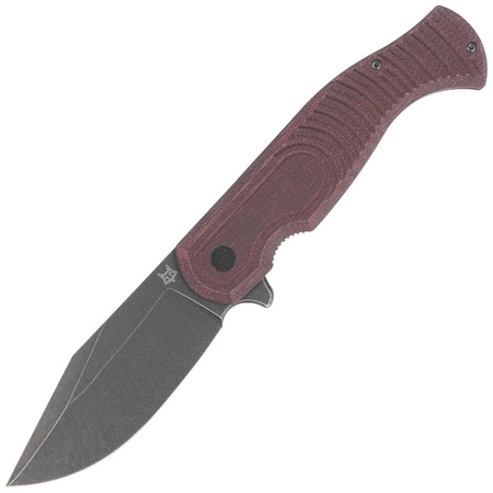 Nóż składany Fox Eastwood Tiger Burgundy Micarta, Black Idroglider CPM S90V by Gudy Van Poppel (FX-524 MB)