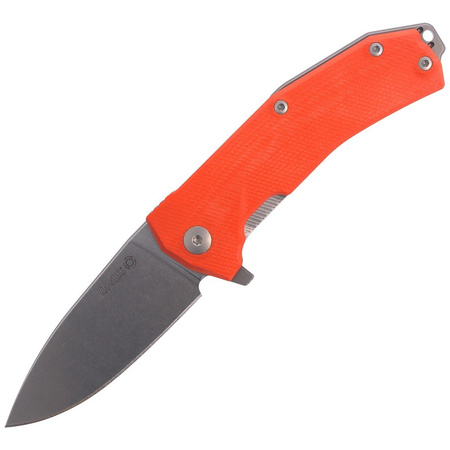 Nóż składany LionSteel KUR G10 Orange / Stone Washed Blade (KUR OR)