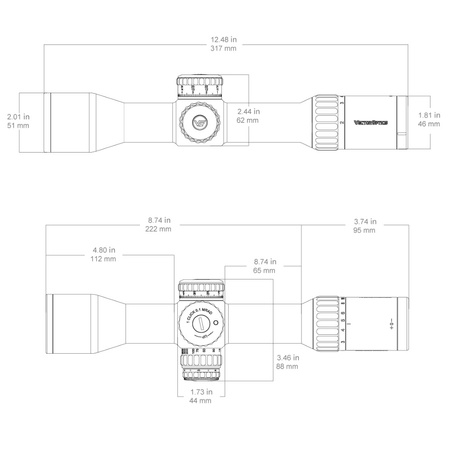 Vector Optics - Luneta biegowa Forester 1-5x SFP LPVO - 30 mm - G4 Fiber - Czarny - SCOC-54