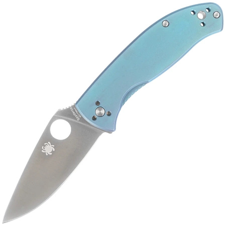 Nóż składany Spyderco Tenacious Blue Titanium, Satin 8Cr13MoV by Eric Glesser (C122TIBLP)