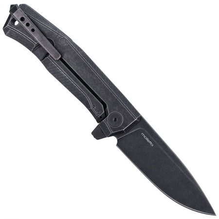 Nóż składany LionSteel Myto Old Black Titanium / Black Blade (MT01B BW)