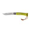 Nóż Opinel Colorama 07 inox grab jasnozielony z rzemieniem