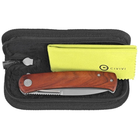 Nóż składany Civivi Cetos Cuibourtia Wood / Stainless Steel, Silver Bead Blasted 14C28N (C21025B-4)