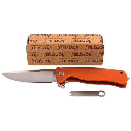 Nóż składany LionSteel SR22A Aluminum Orange, Satin Blade (SR22A OS)
