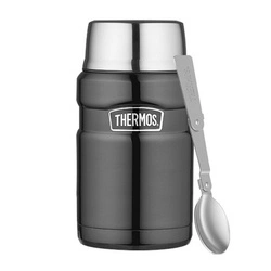 Termos obiadowy z łyżką i kubkiem Thermos Style 0,71L - szary matalik