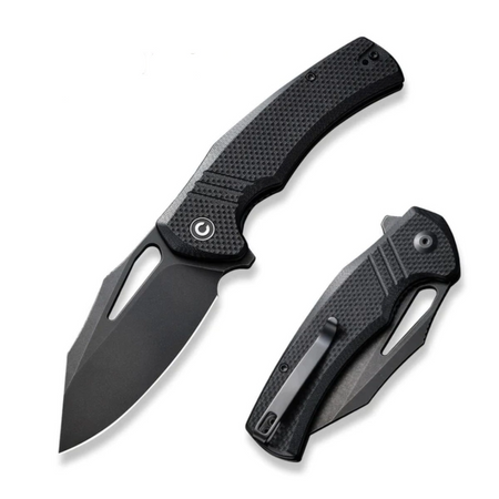 Nóż składany Civivi BullTusk Black G10, Black Stonewashed 14C28N (C23017-1)