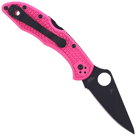 Nóż składany Spyderco Delica 4 FRN Pink, Black Blade Plain (C11FPPNS30VBK)