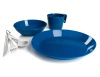 Zestaw naczyń biwakowych - GSI Cascadian 1 Person Table Set - Blue